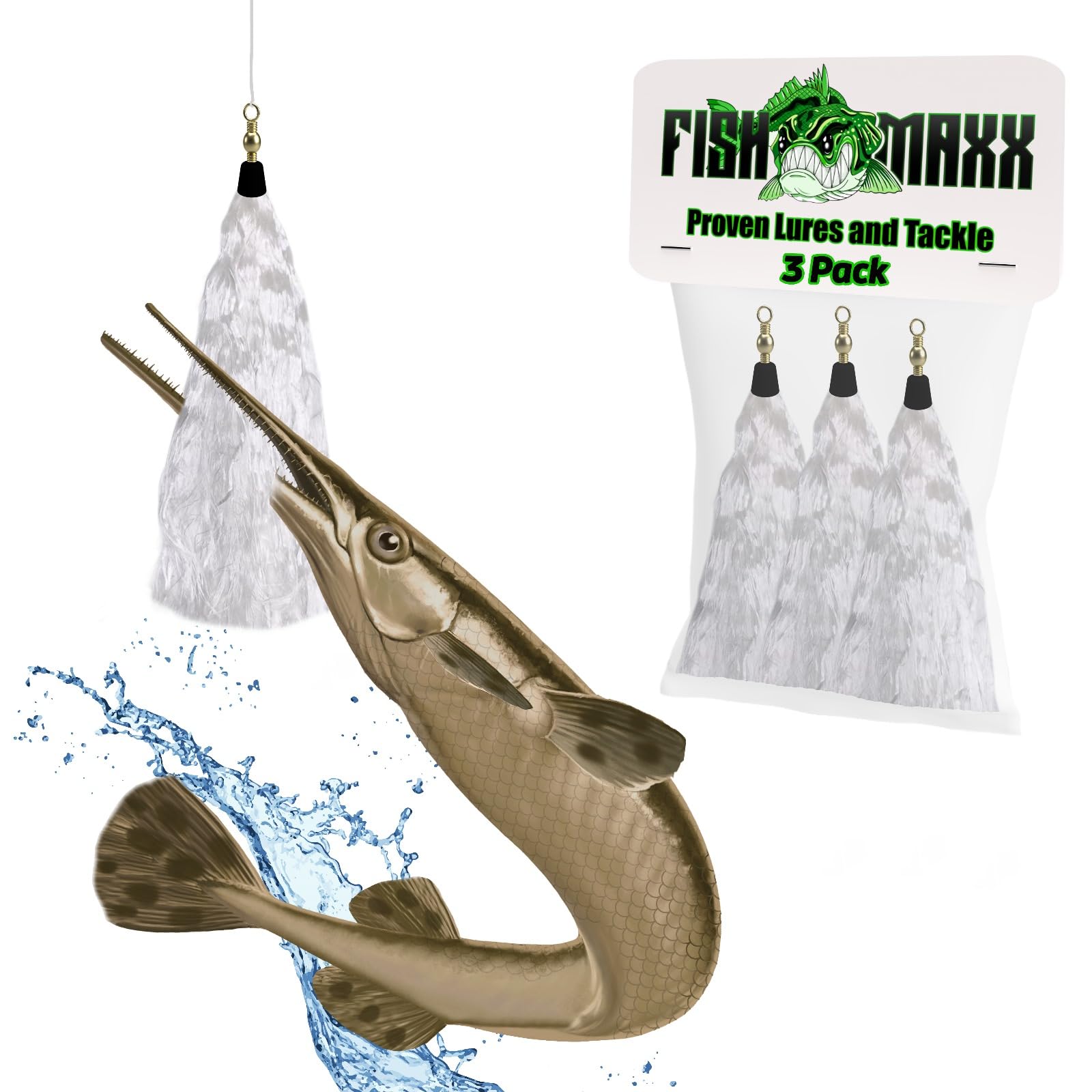 BuckMaxx Gar lure pack ready for freshwater fishing adventures.