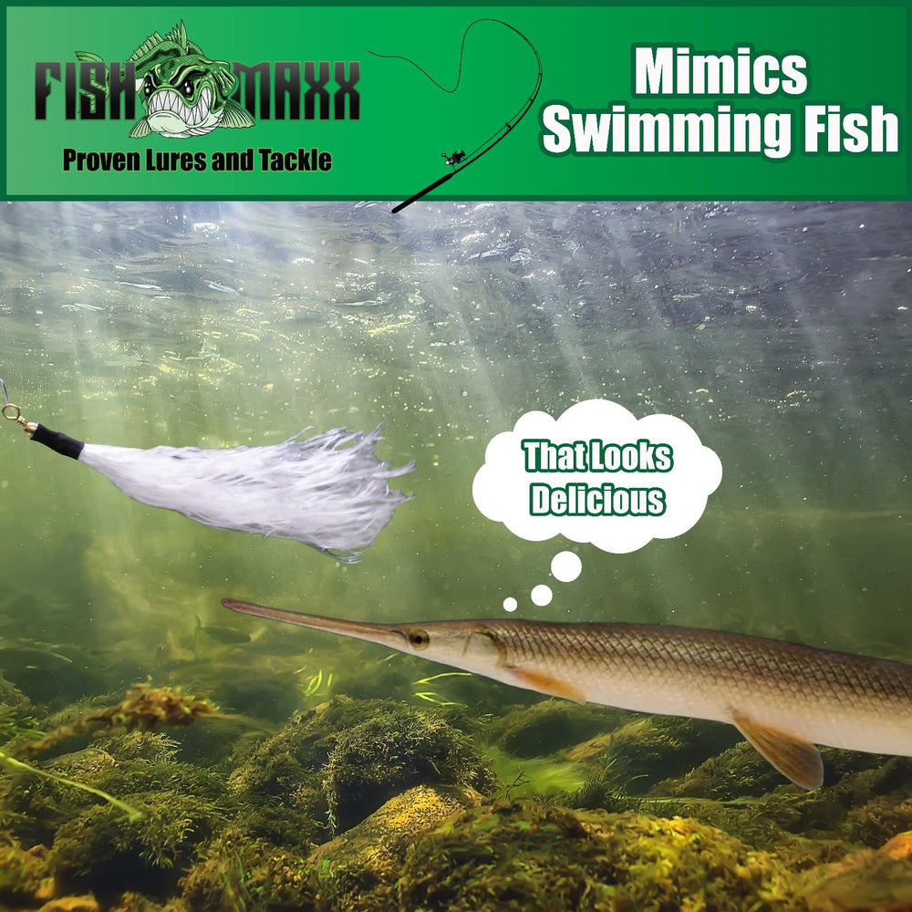 BuckMaxx Gar lure with split-shot setup ready for casting and fast results.