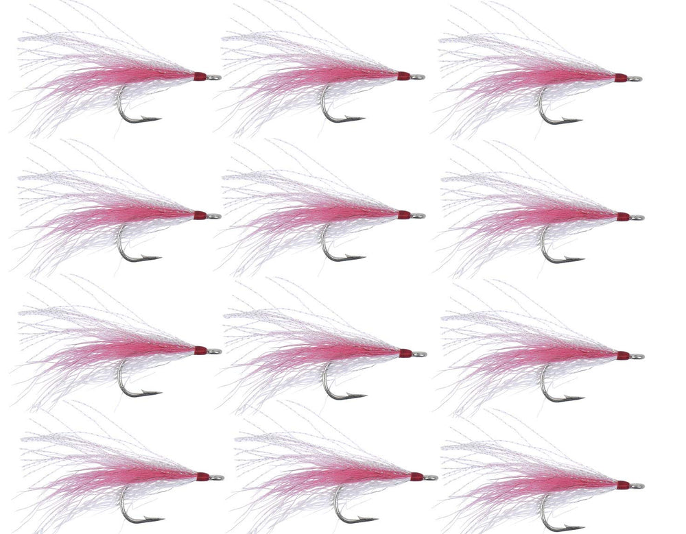 Bucktail Teaser White/Pink lure angled view