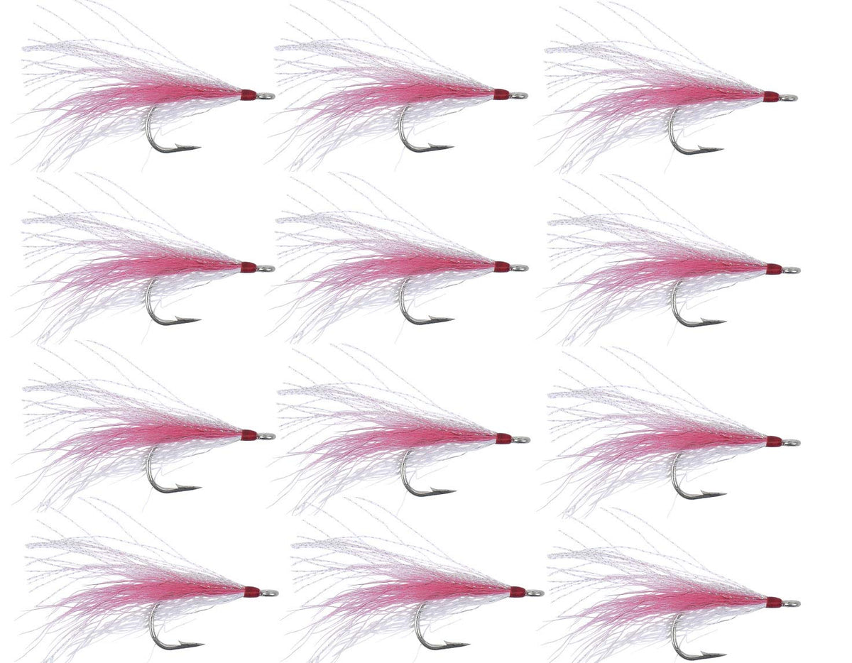 Bucktail Teaser White/Pink lure angled view
