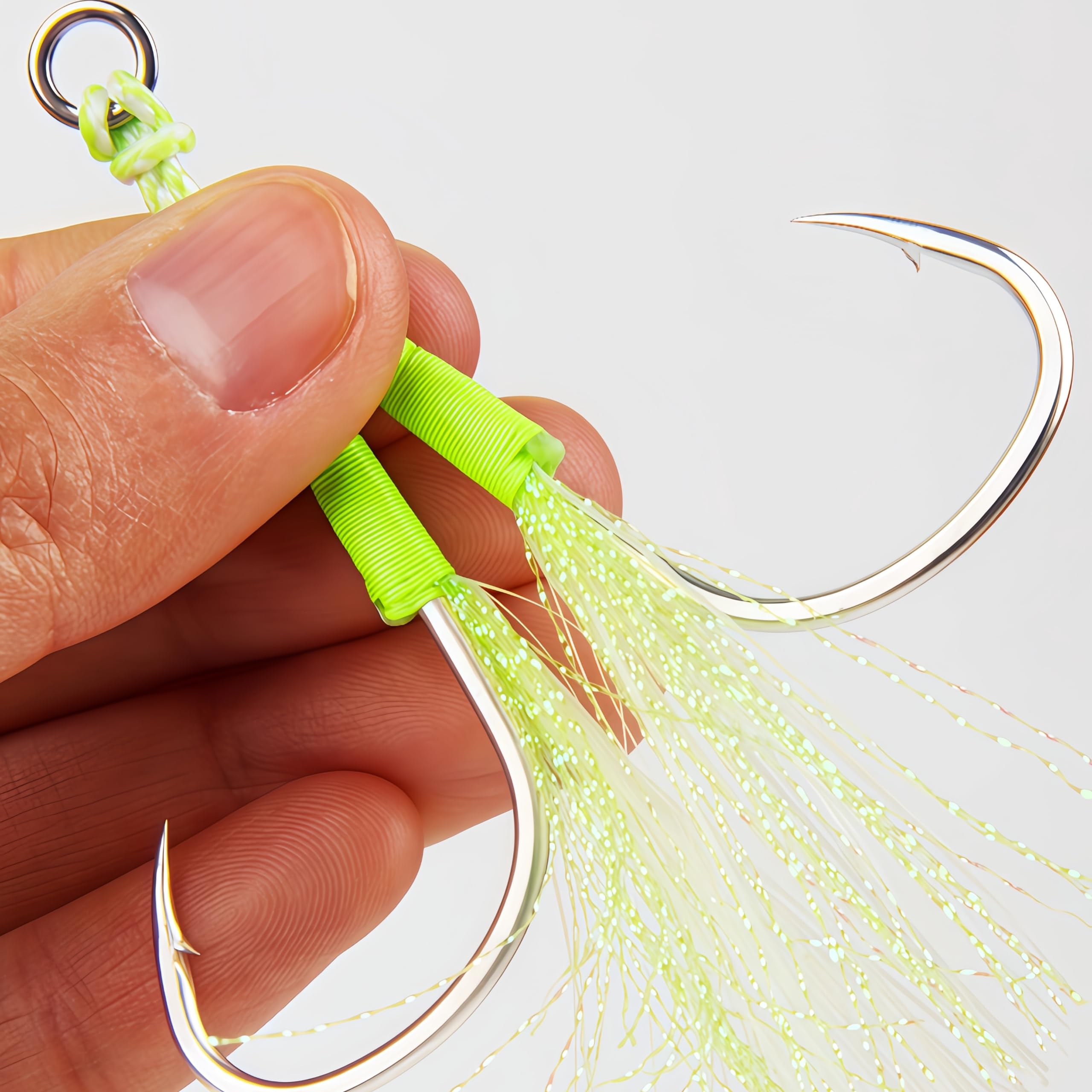 Pre-rigged with glow tassels for quick setup.