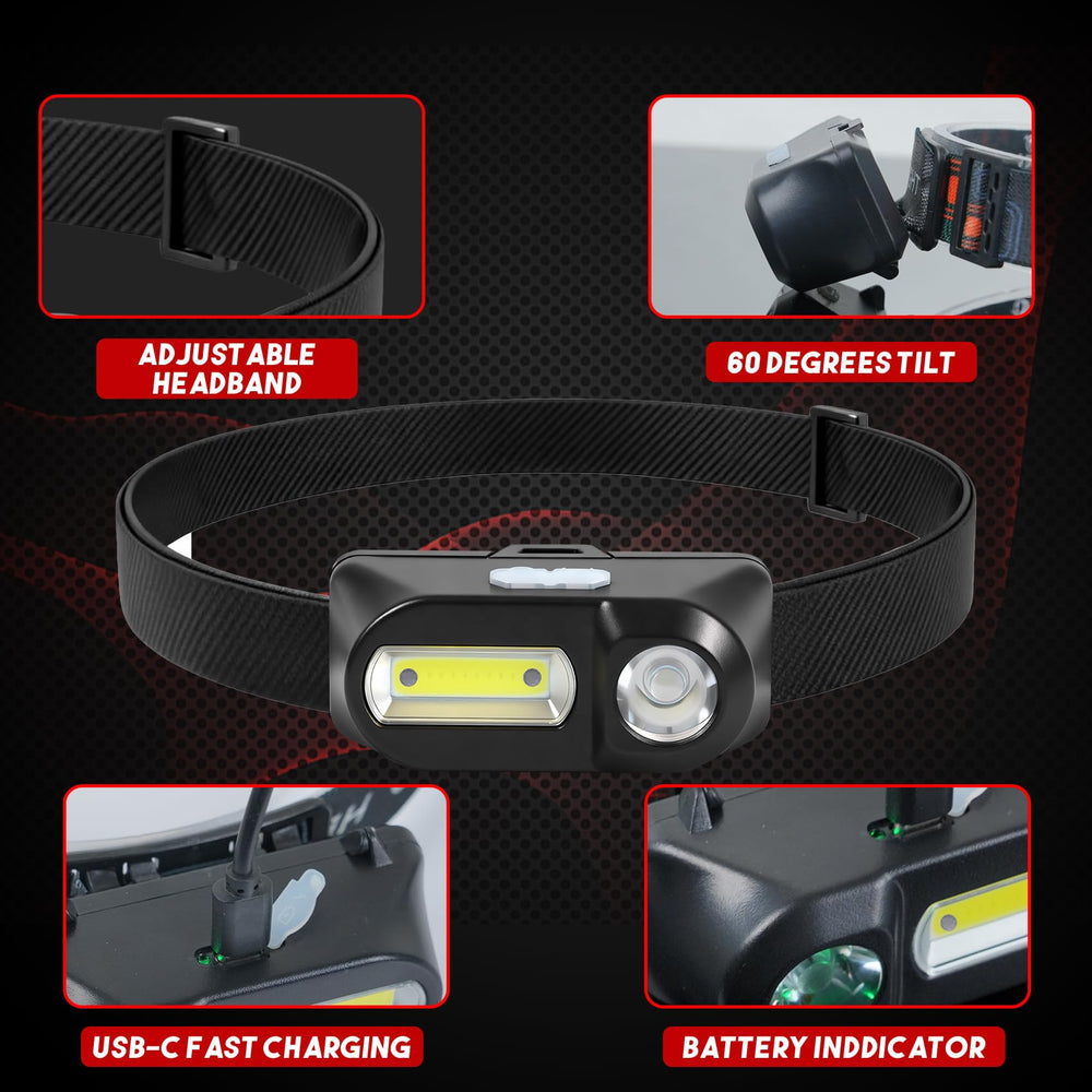 Bud K headlamp adjustable strap for comfortable long wear during camping.