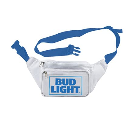 Lightweight, leak-proof insulation on Bud Light fanny pack protects contents on the go.