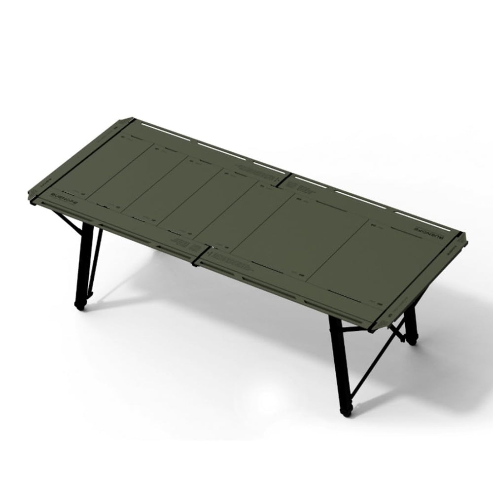 BUENOFE IGT foldable table in olive green ready for quick outdoor setup