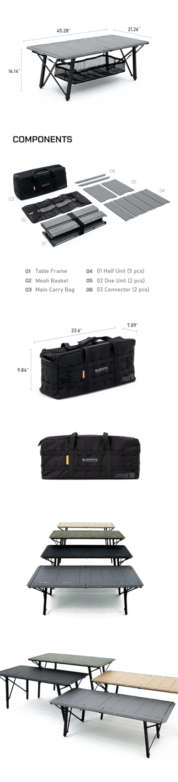 BUENOFE IGT matte-finish design that blends with gear