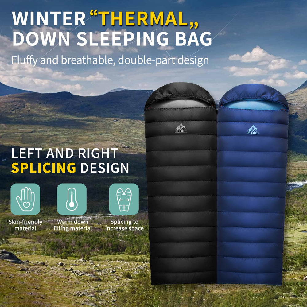 BUERTS double-bag option with foot zipper enables ventilation for couples.