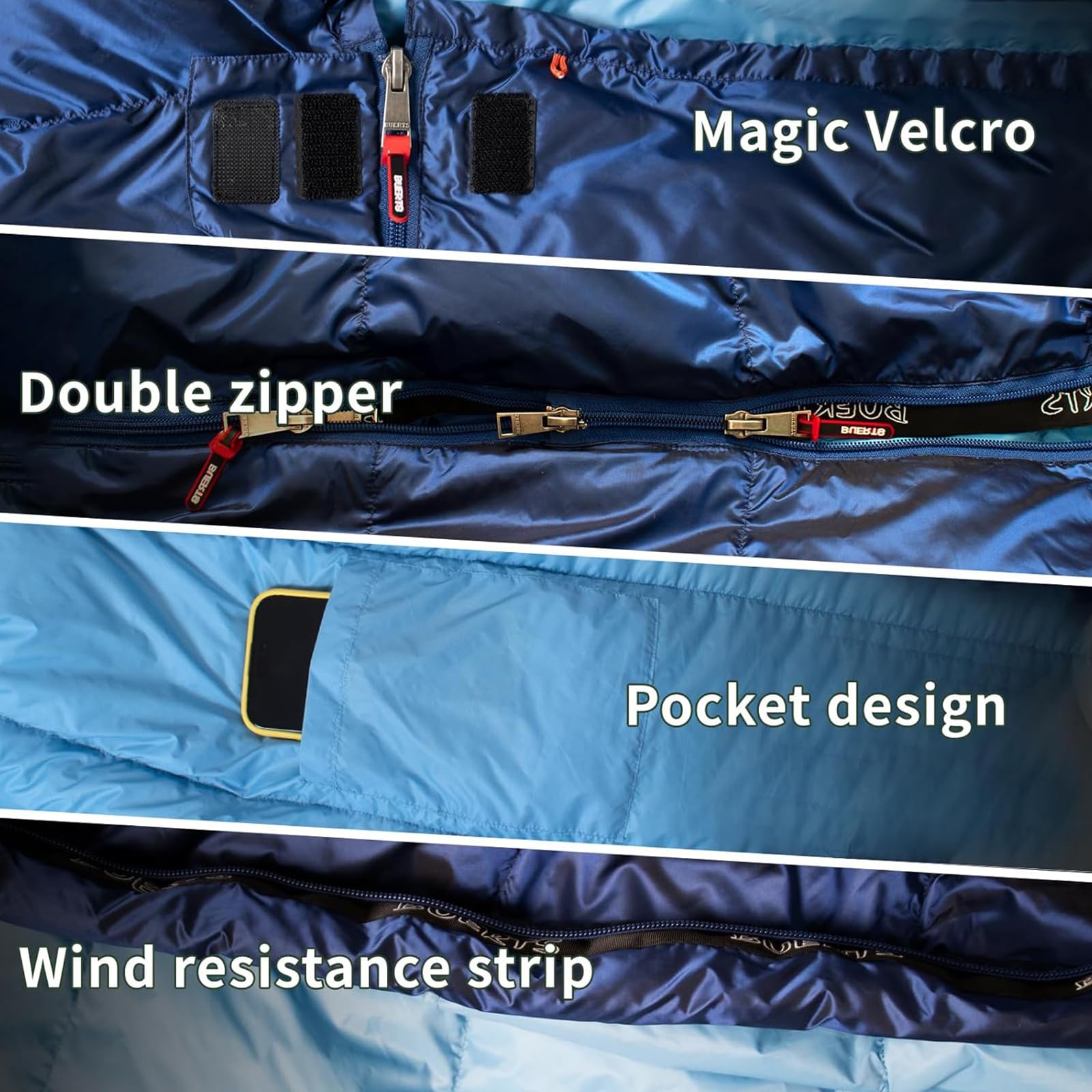 BUERTS Down Sleeping Bag compression-sack keeps gear organized and compact.