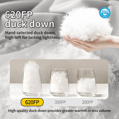 BUERTS down sleeping bag ergonomic-roomy-design allows comfortable turns and movement.
