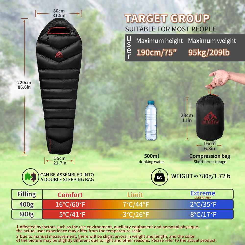 BUERTS down sleeping bag warmth-coverage demonstrates efficient heat retention on cool nights