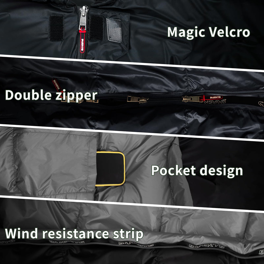 BUERTS windproof and waterproof fabric protects you during outdoor adventures.
