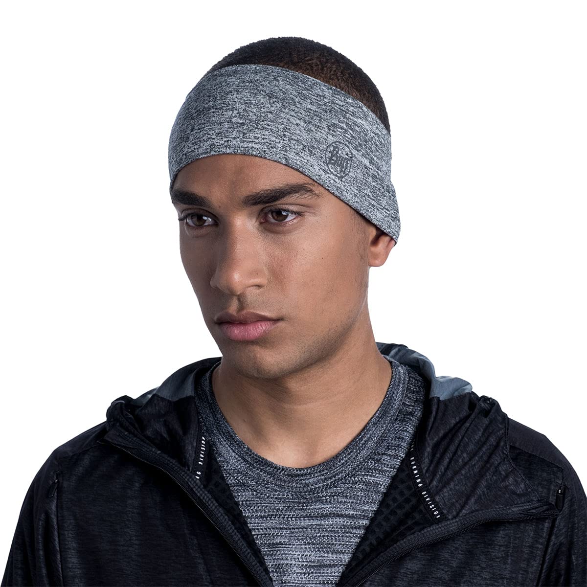 Close-up of BUFF Dryflx fabric reveals stretch and comfort features.