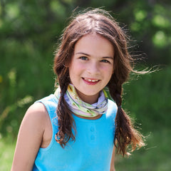 Buff Junior CoolNet Insect Shield neck gaiter offers breathable protection during activity.