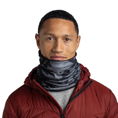 Buff Polar reversible neckwarmer shows color-contrast styling for versatile wear.
