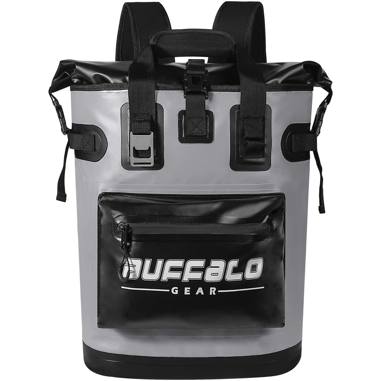 Buffalo Gear cooler backpack open-top for quick access during picnics, snacks on the go