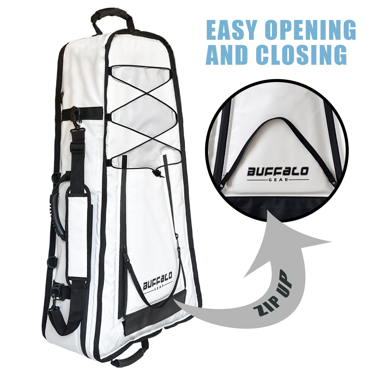 Buffalo Gear easy-clean design simplifies rinse and wipe-down.
