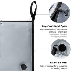 Buffalo Gear insulated fish cooler bag interior liner emphasizes leakproof, easy-clean design.