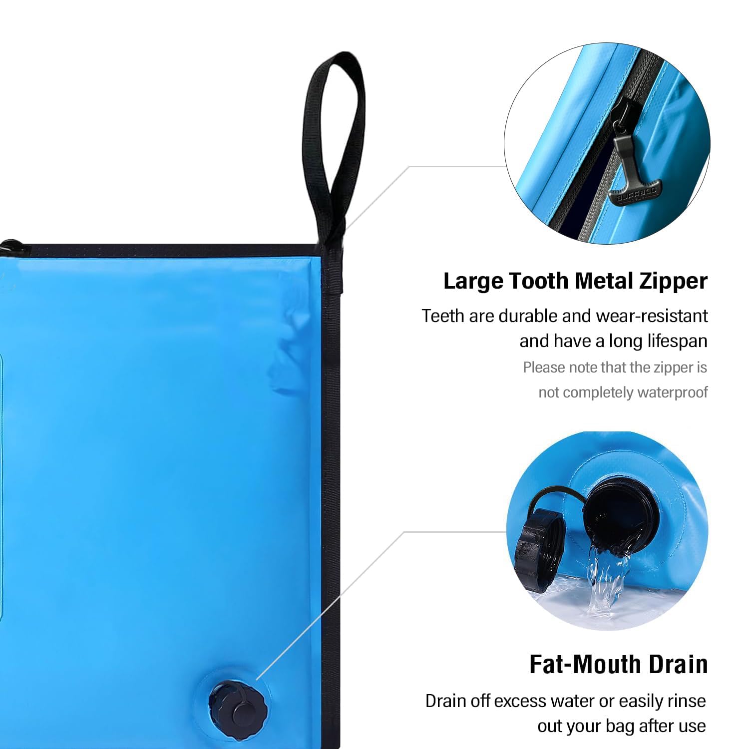 Buffalo Gear insulated fish cooler bag interior ice-ready with heavy-duty lining