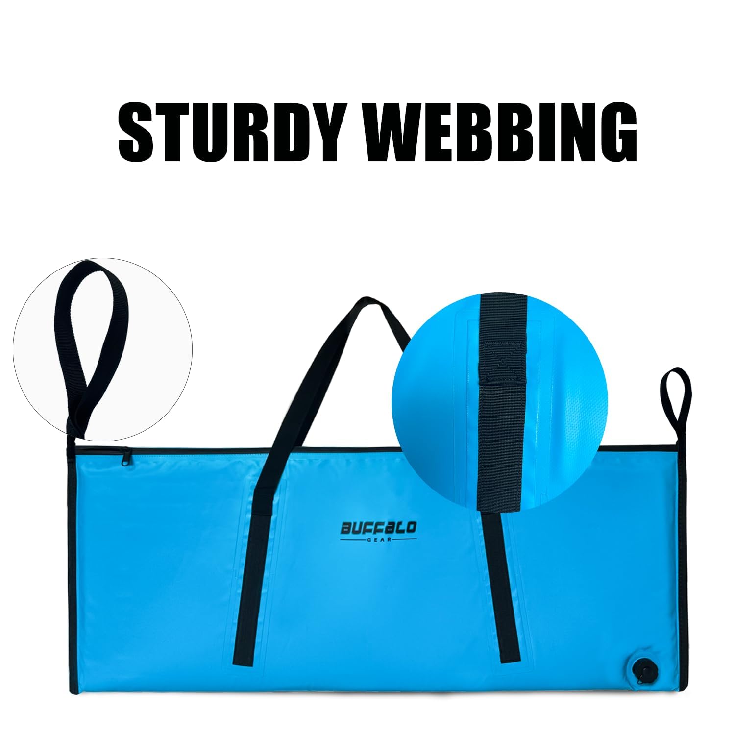 Buffalo Gear insulated fish cooler bag reinforced strap for comfortable carry