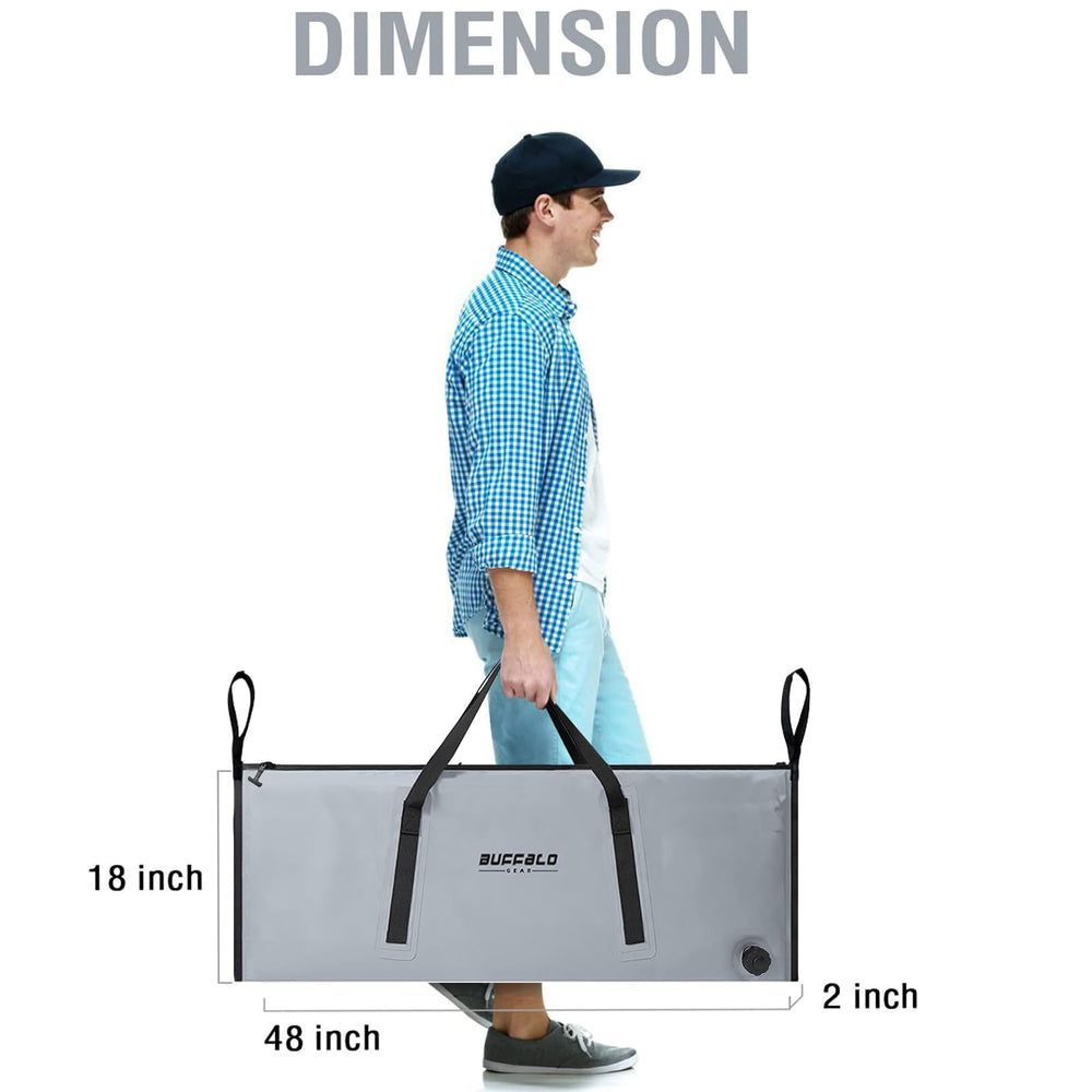 Buffalo Gear insulated fish kill bag compact design saves space on a boat