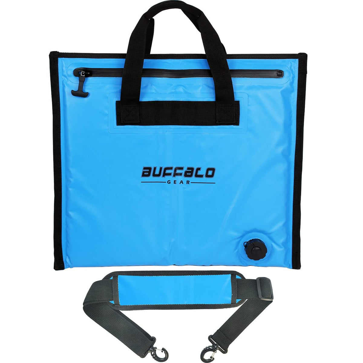Buffalo Gear insulated fishing bait bag blue 20x18 inch