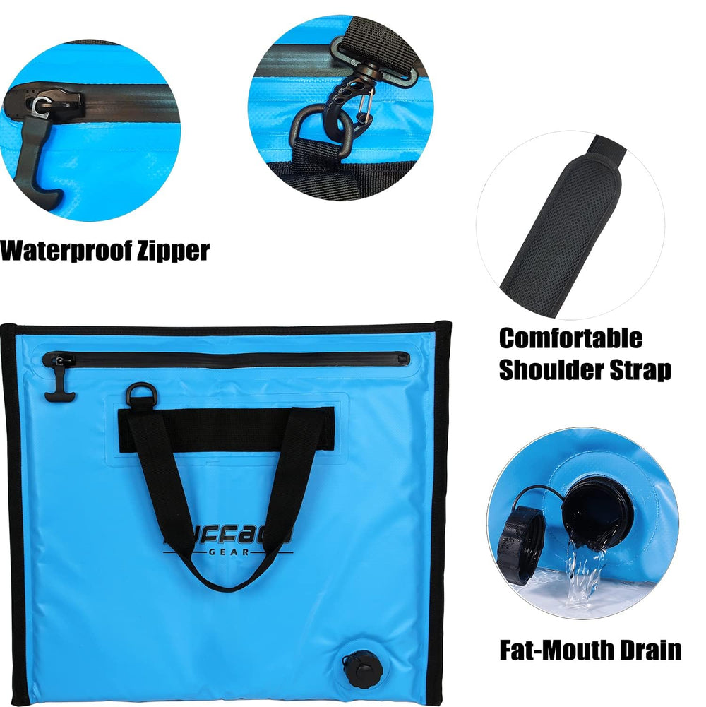 Buffalo Gear insulated fishing bait bag blue 71x30 inch