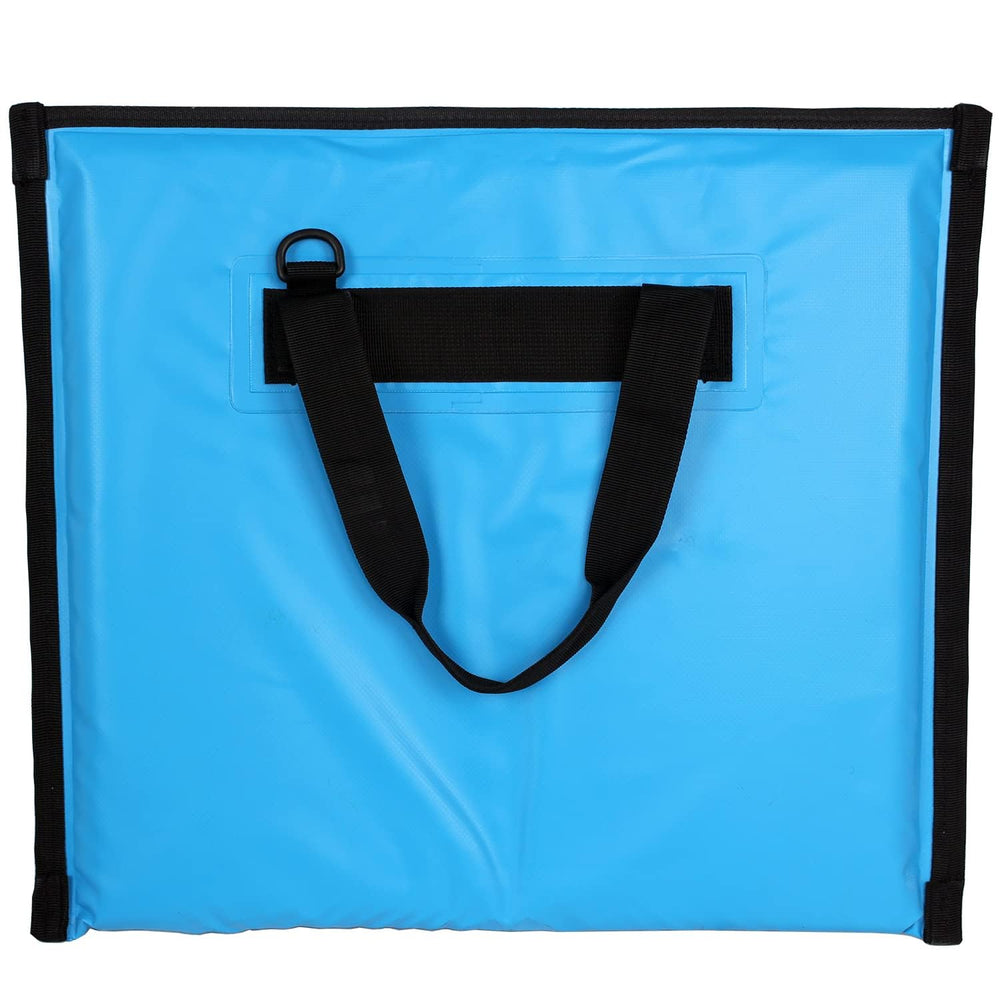 Buffalo Gear insulated fishing bait bag side view highlighting rugged exterior and leak-proof design.
