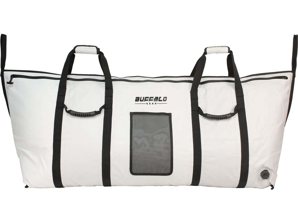 Buffalo Gear insulated fish bag 60in closed keeps ice cold for long trips.