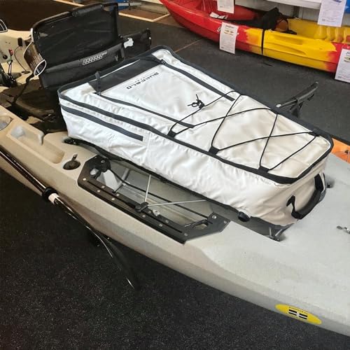 Buffalo Gear kayak cooler interior shows leak-proof lining for fresh catch.