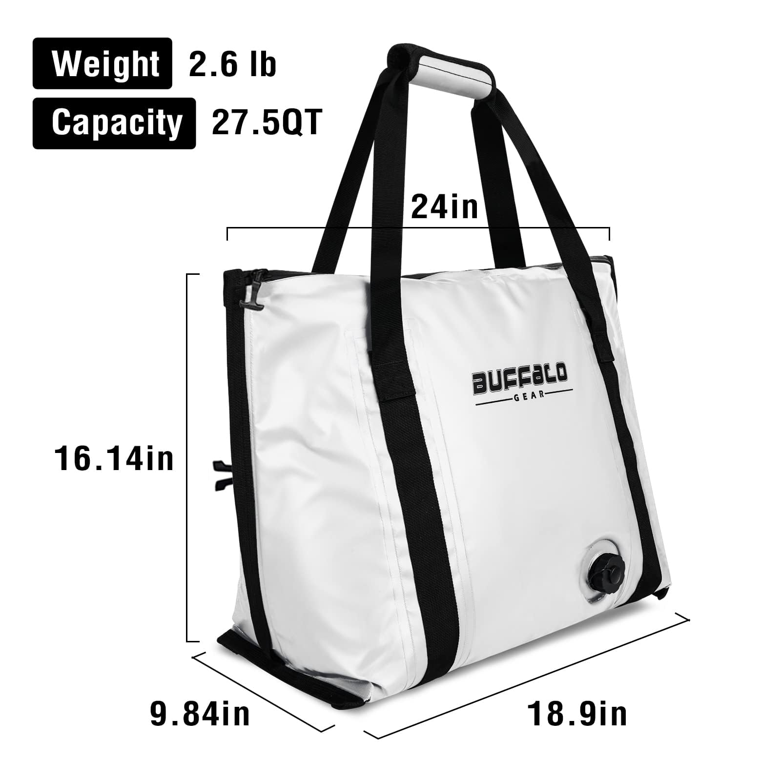 Buffalo Gear portable lightweight design is easy to carry on boats and trips.