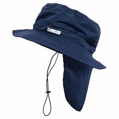 BUILTCOOL adult bucket cap with neck shade, front view for sun protection and cooling.