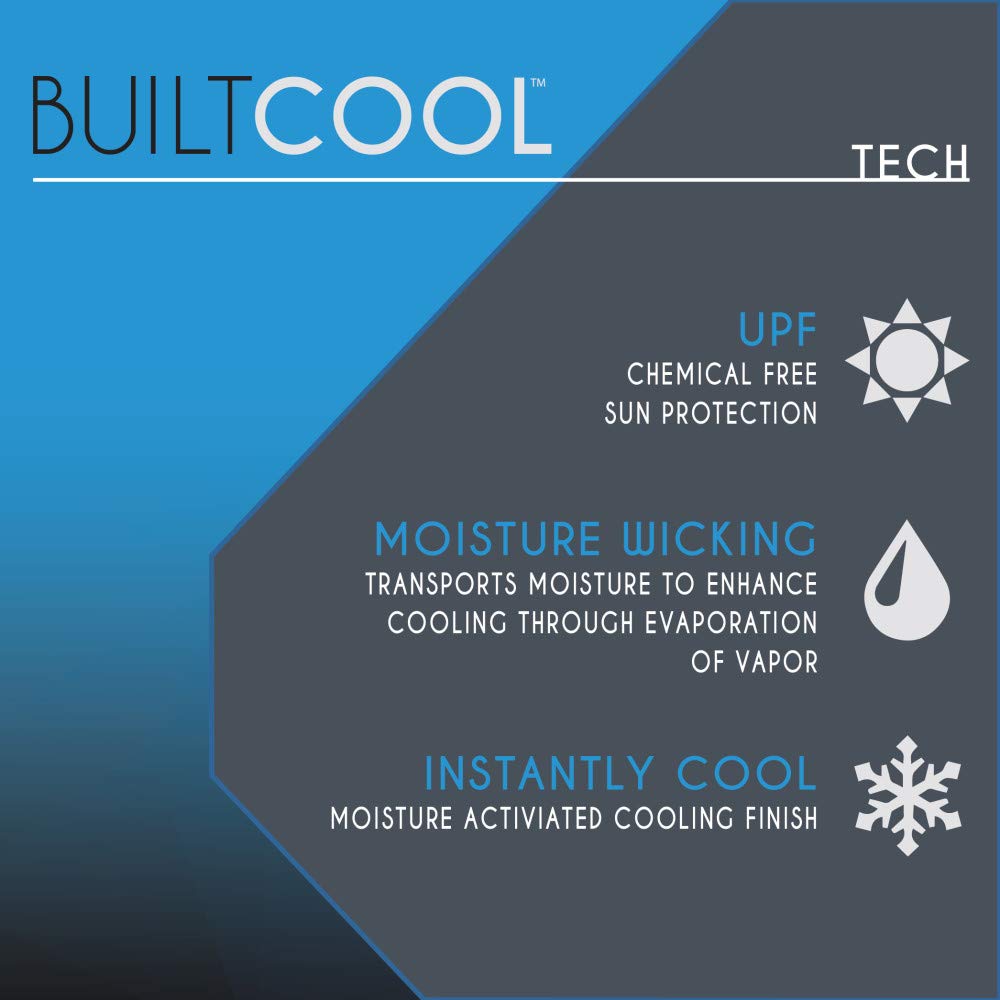 BUILTCOOL moisture-wicking lining keeps skin dry during activity
