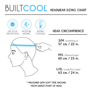 BUILTCOOL sizing M/L and L/XL fit for comfortable outdoors