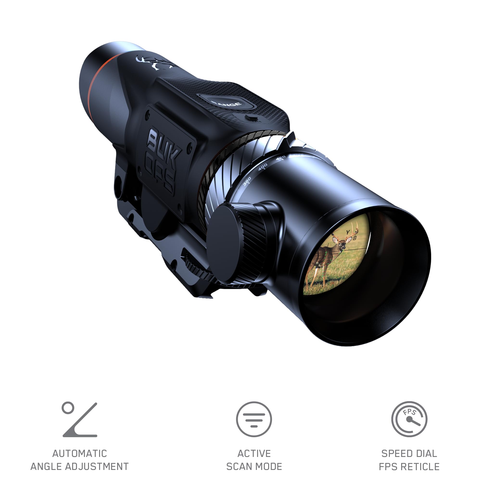 BUK OPS X-Factor Active Scan Mode provides real-time distance updates for hunting.