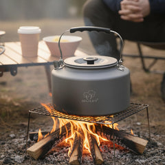 Bulin Camping Kettle on stove for reliable hot water on demand.