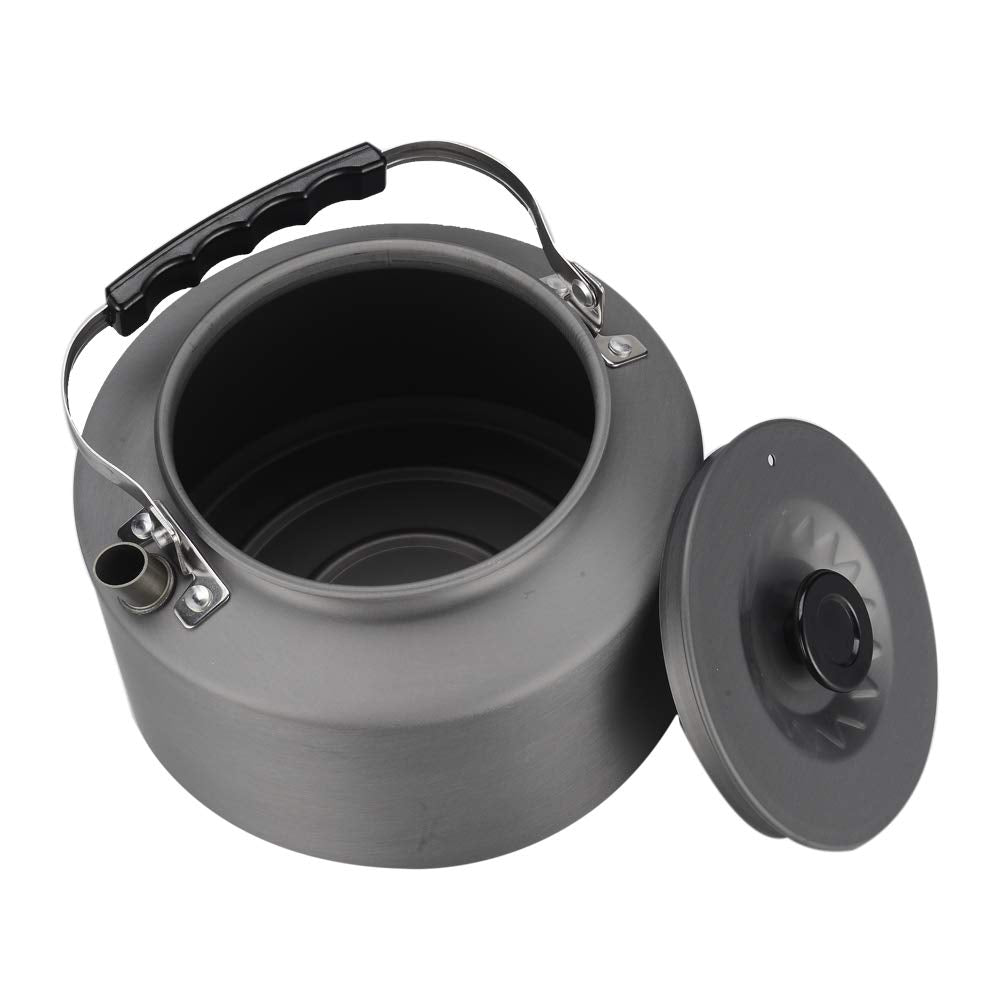 Bulin Camping Kettle hard anodized aluminum for durable, safe boiling.