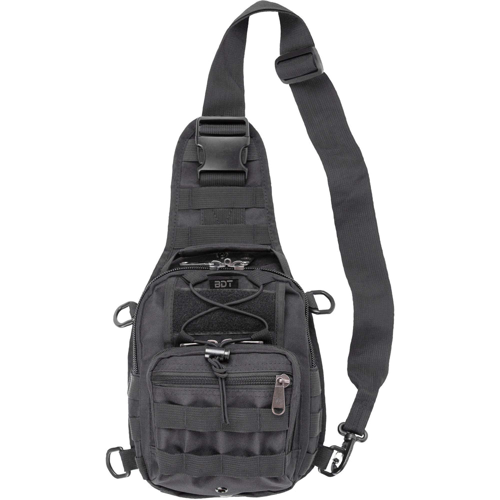 Bulldog Cases X-Small GO Sling Bag Black front view for daily carry.