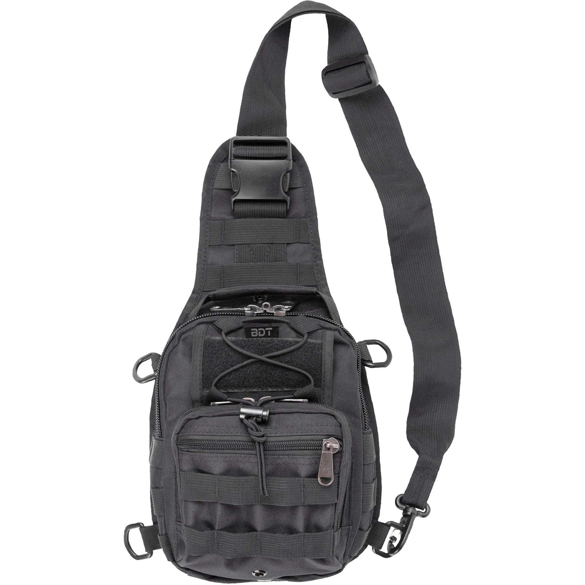 Bulldog Cases X-Small GO Sling Bag Black front view for daily carry.