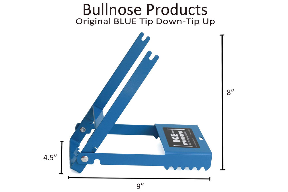 Bullnose Original Blue Ice collapsible frame for simple transport and setup.