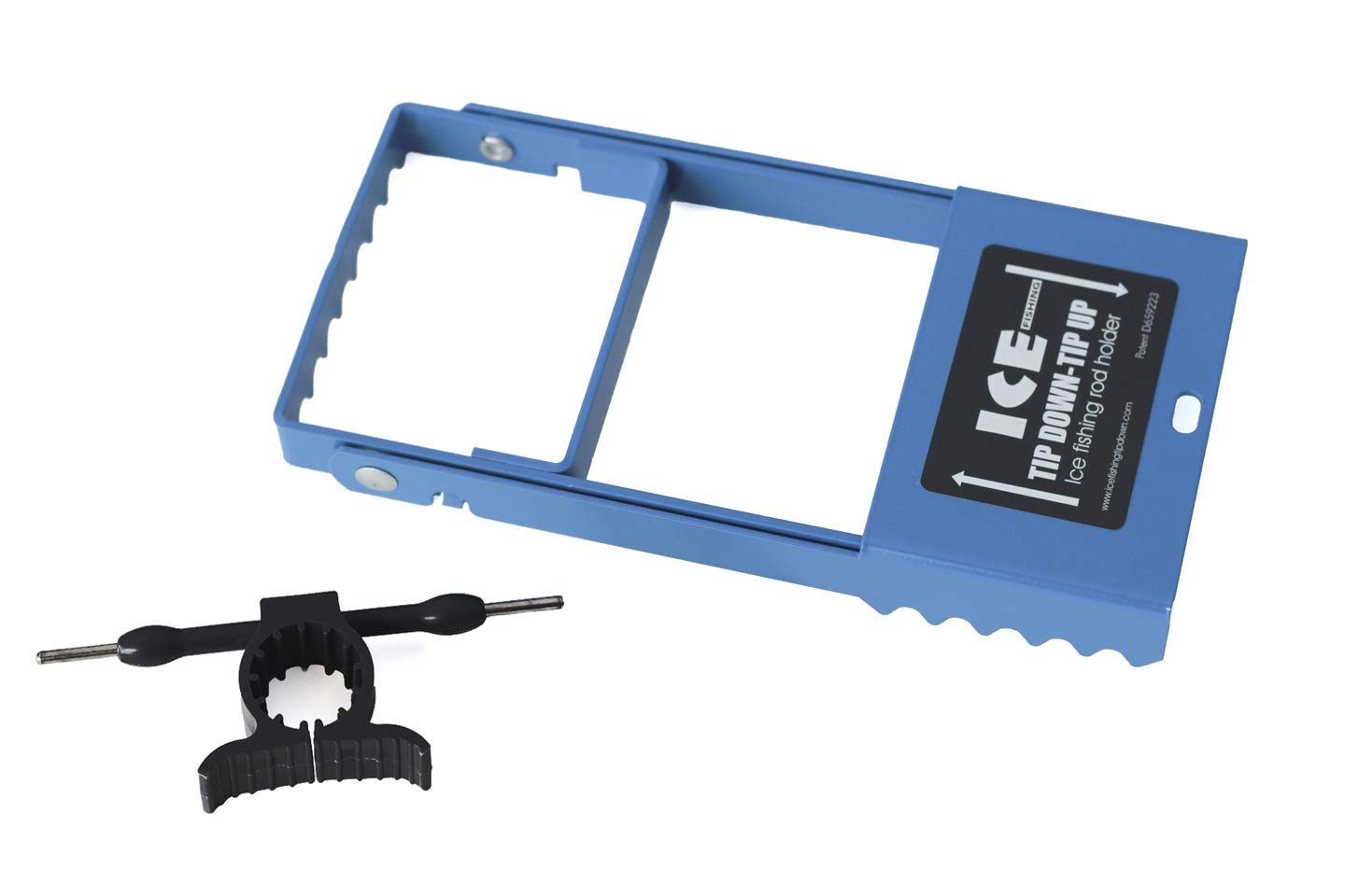 Bullnose Original Blue Ice rod-clip keeps your line secure during waits.