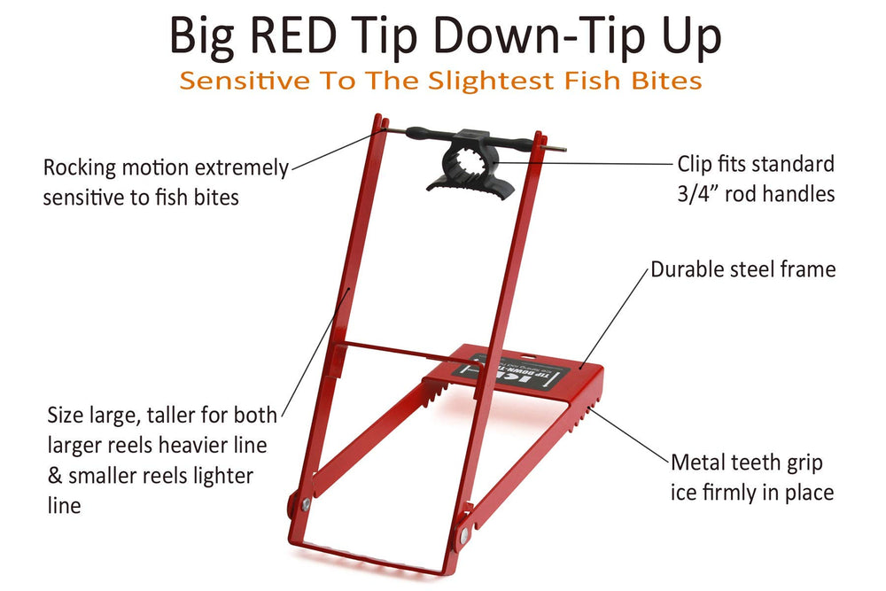 Big RED open-frame shows dimensions for larger reels.