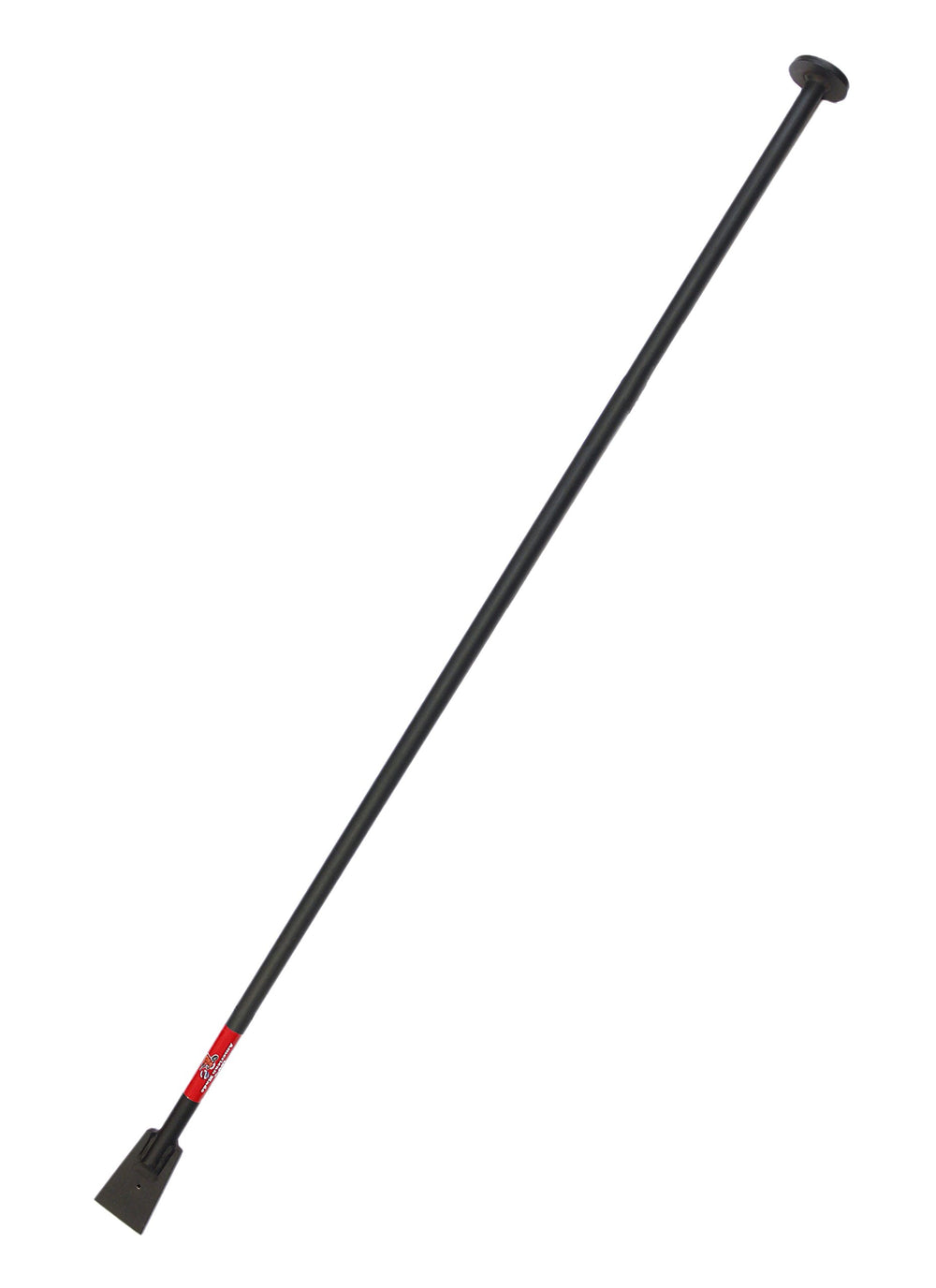 Bully Tools steel tamping and digging bar close-up, highlighting robust 1-inch steel for tough digging tasks.
