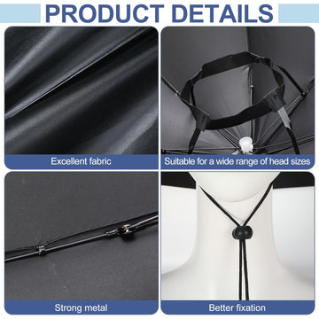 UV protection waterproof head umbrella hat for women and men