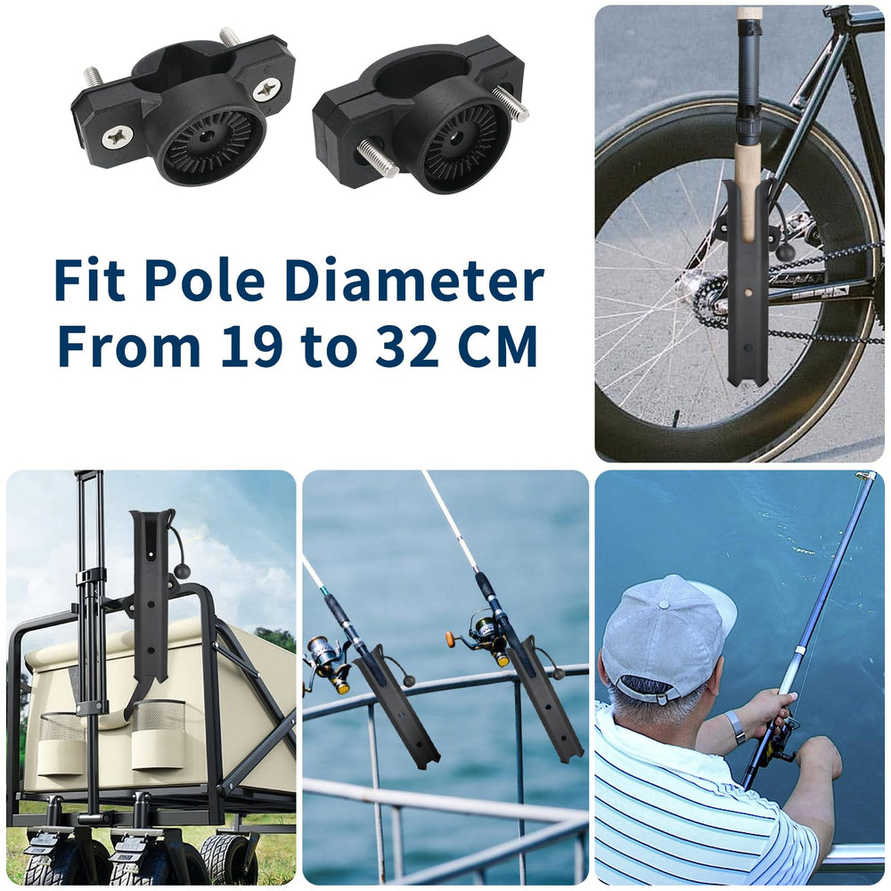 Includes bungee cord and soft rubber inserts to secure the rod in the holder