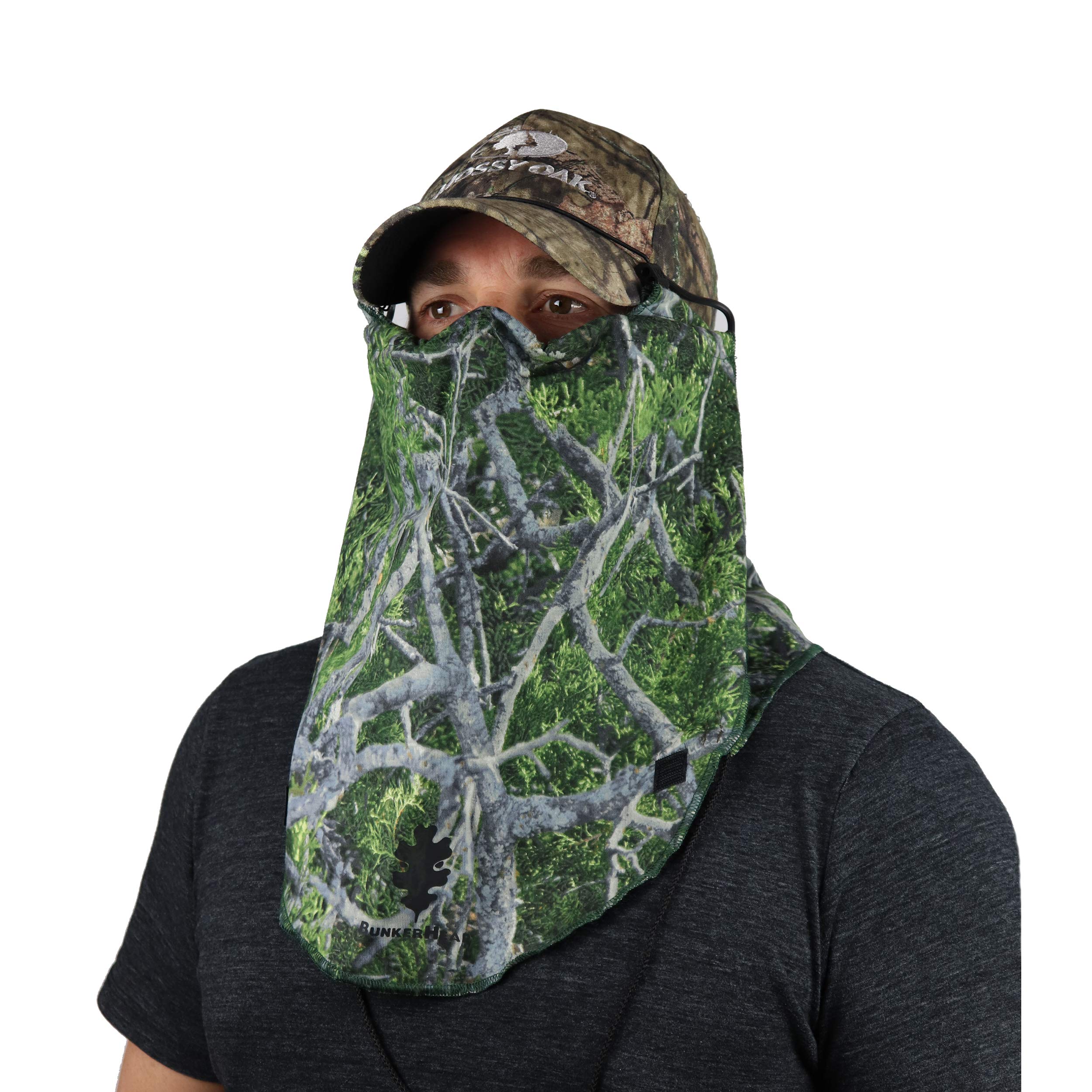 BunkerHead mask in camouflage provides breathable facial concealment for field use