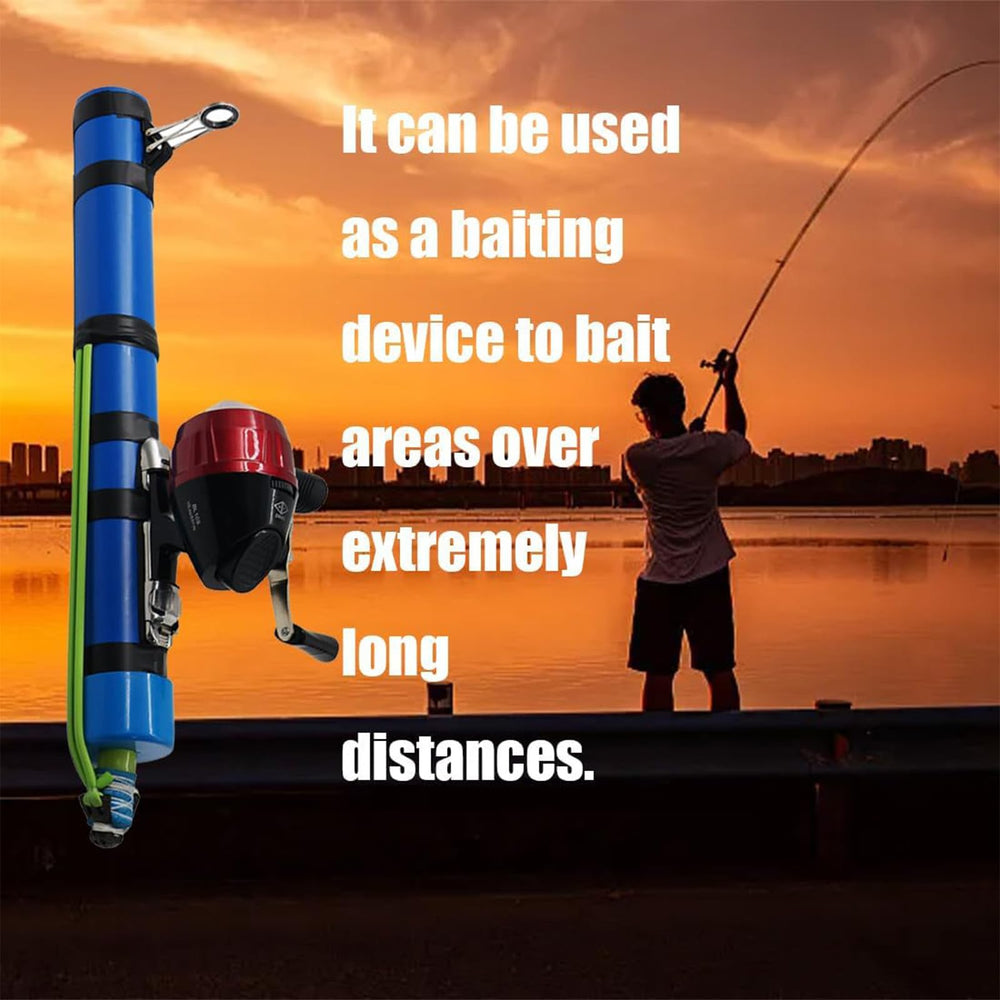 Bunoju Fishing Catapult Rod casts up to 30m to reach deep-water spots.