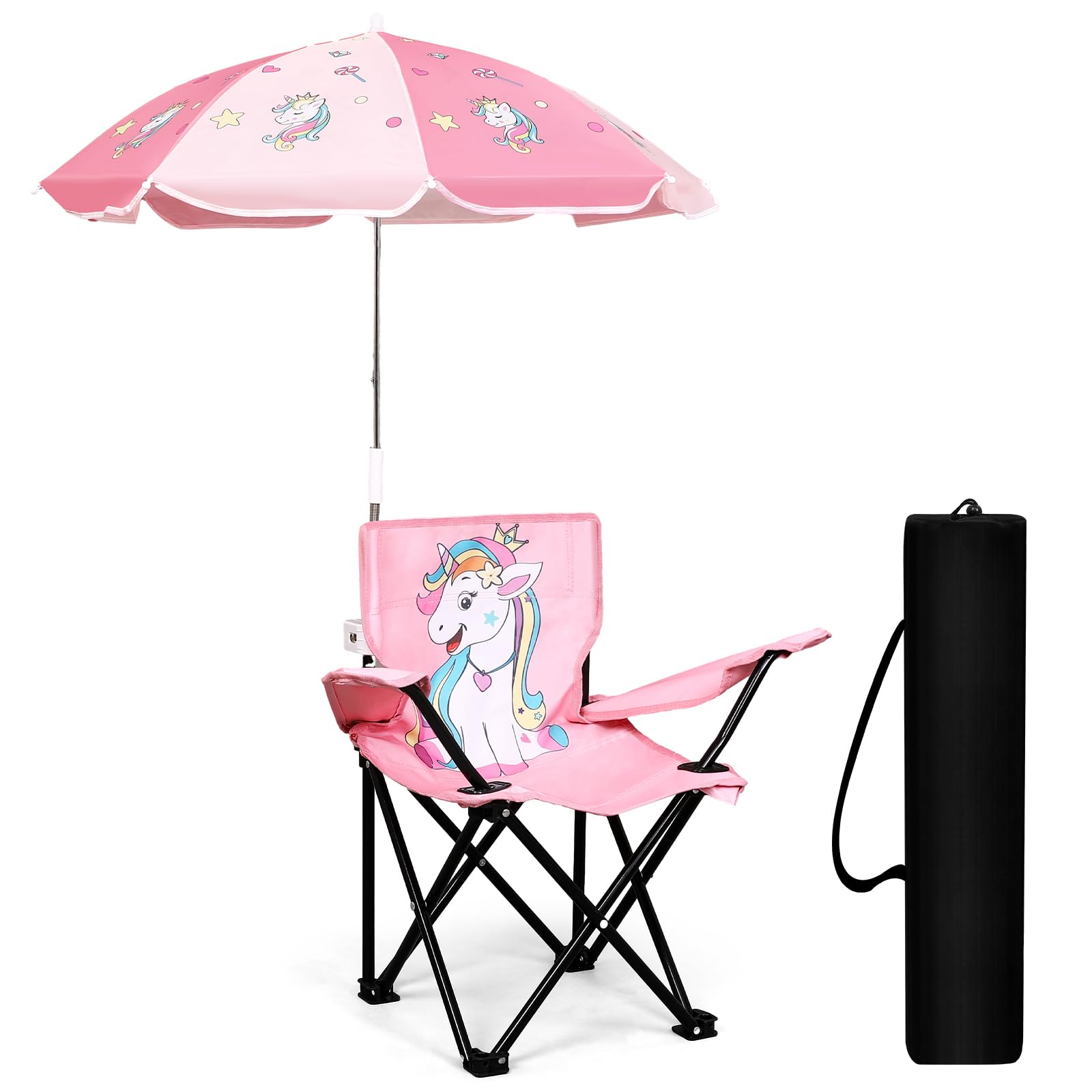 Burbell outdoor toddler chair with umbrella offers sun protection on sunny beach days