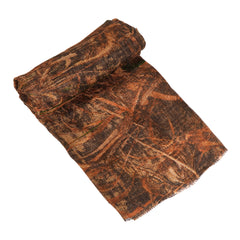 Close-up of camouflage burlap blind fabric