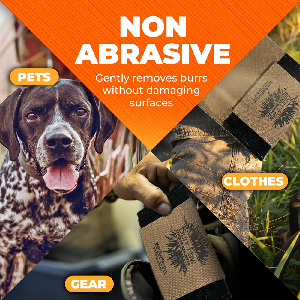 Burr Paw cleaning card included helps post-use maintenance in the field.