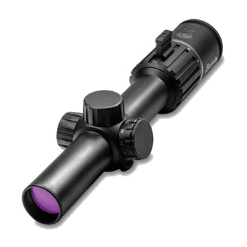Burris RT6 scope with illuminated ballistic reticle in matte finish for precise quick aiming.