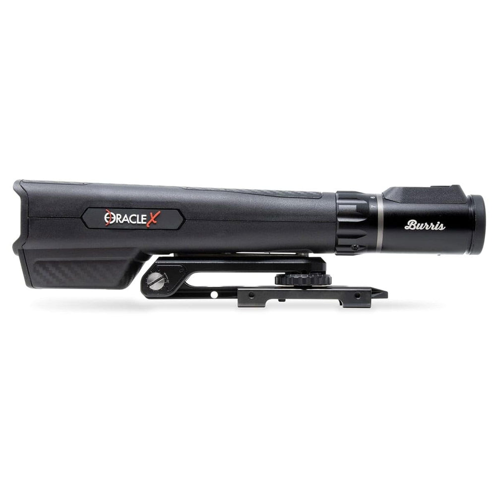 Burris OracleX built-in rangefinder captures distance hands-free for precision.